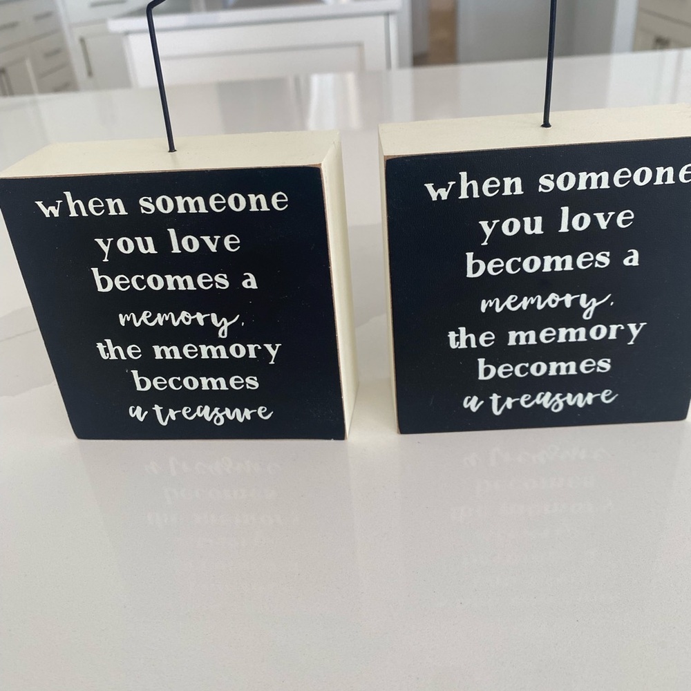 Black and White Memory Quote Blocks